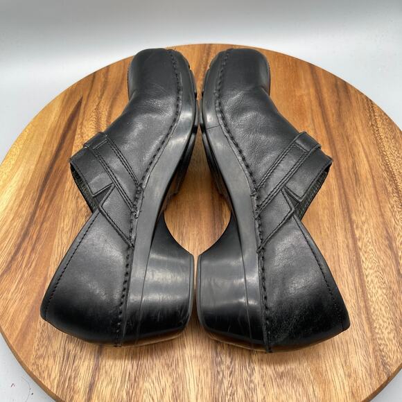 Dansko Solstice Clogs Womens Size 10.5 / 41 Black Leather Casual Comfort Slip On - Picture 6 of 8